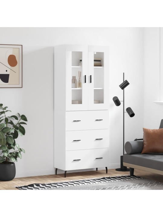 Komoda, baltos spalvos, 69,5x34x180cm, apdirbta mediena