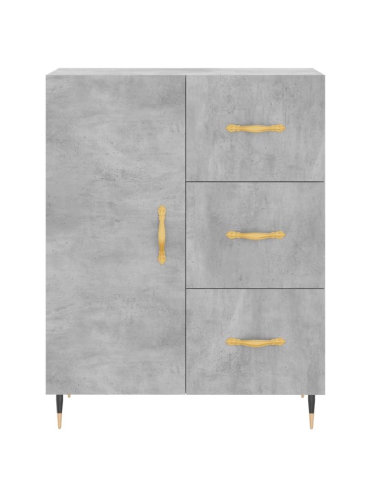 Komoda, betono pilkos spalvos, 69,5x34x180cm, apdirbta mediena
