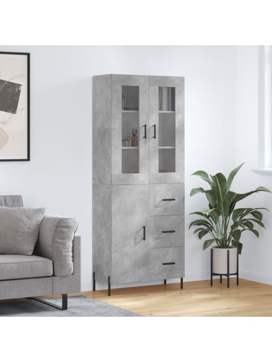 Komoda, betono pilkos spalvos, 69,5x34x180cm, apdirbta mediena