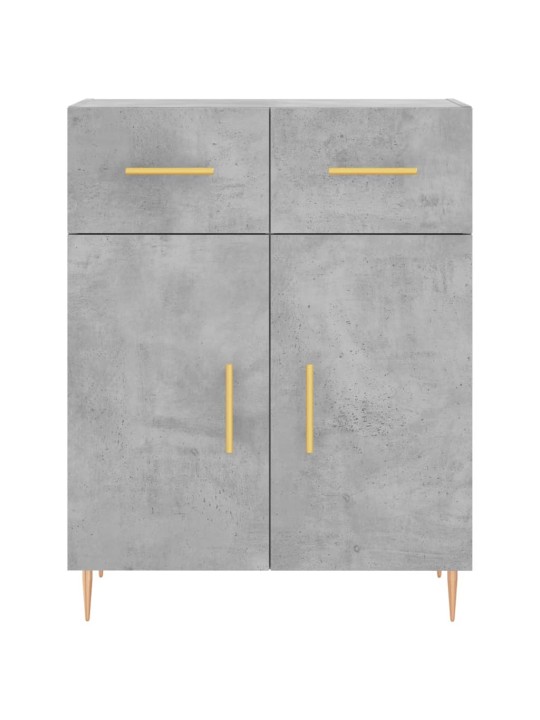 Komoda, betono pilkos spalvos, 69,5x34x180cm, apdirbta mediena