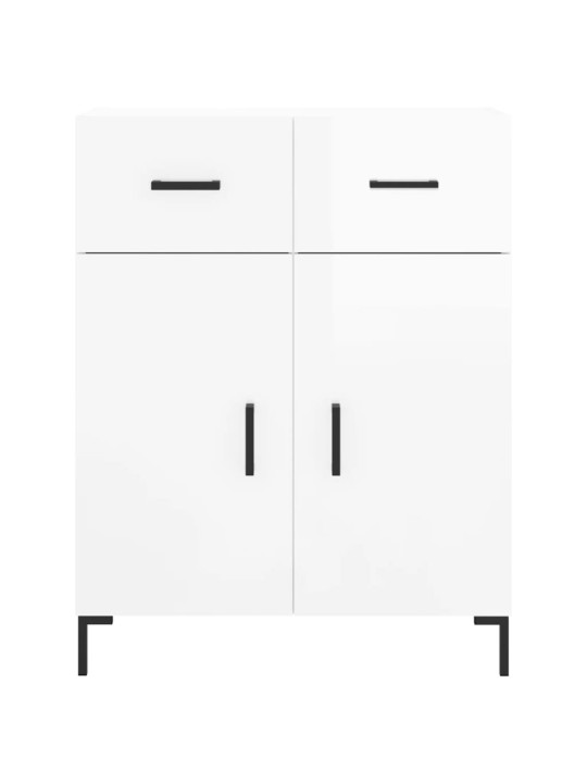 Komoda, baltos spalvos, 69,5x34x180cm, apdirbta mediena, blizgi