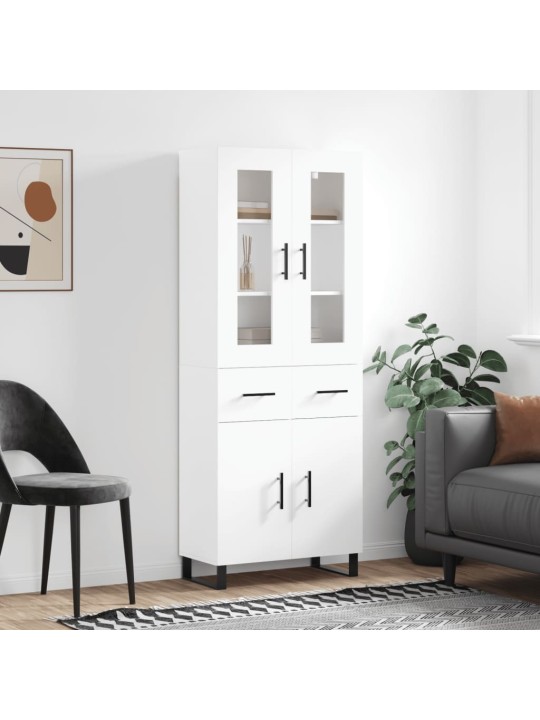Komoda, baltos spalvos, 69,5x34x180cm, apdirbta mediena