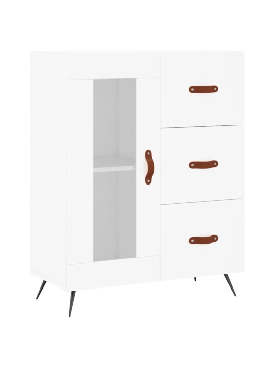 Komoda, baltos spalvos, 69,5x34x180cm, apdirbta mediena