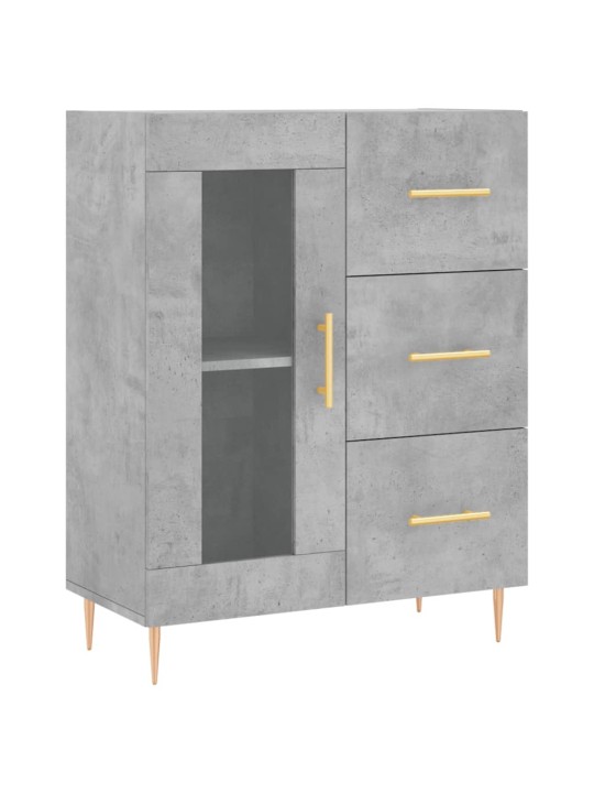 Komoda, betono pilkos spalvos, 69,5x34x180cm, apdirbta mediena
