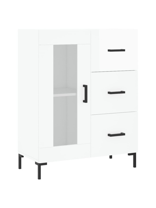 Komoda, baltos spalvos, 69,5x34x180cm, apdirbta mediena, blizgi