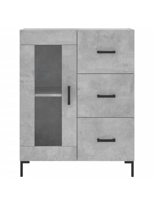Komoda, betono pilkos spalvos, 69,5x34x180cm, apdirbta mediena