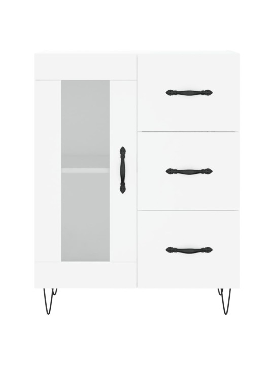 Komoda, baltos spalvos, 69,5x34x180cm, apdirbta mediena
