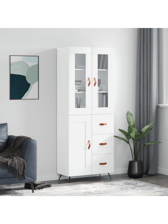 Komoda, baltos spalvos, 69,5x34x180cm, apdirbta mediena
