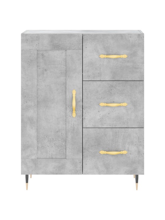 Komoda, betono pilkos spalvos, 69,5x34x180cm, apdirbta mediena