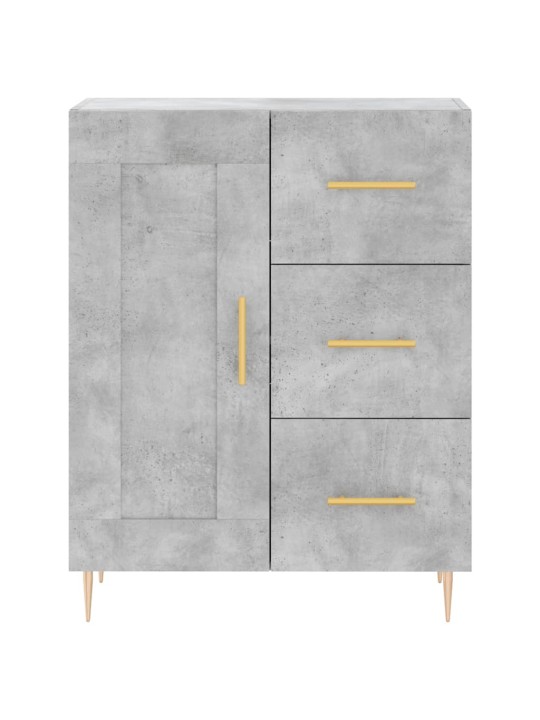 Komoda, betono pilkos spalvos, 69,5x34x180cm, apdirbta mediena