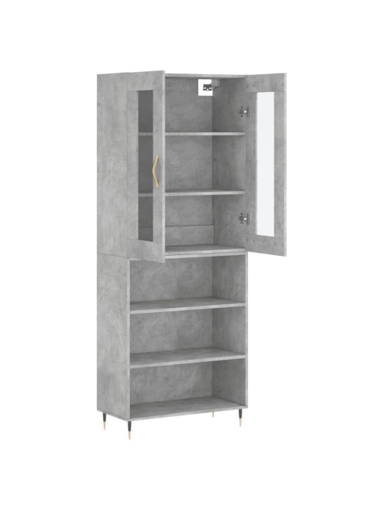Komoda, betono pilkos spalvos, 69,5x34x180cm, apdirbta mediena