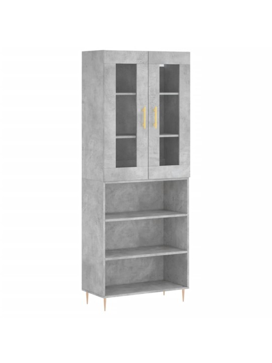 Komoda, betono pilkos spalvos, 69,5x34x180cm, apdirbta mediena