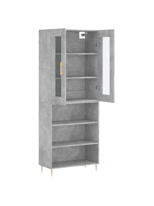 Komoda, betono pilkos spalvos, 69,5x34x180cm, apdirbta mediena