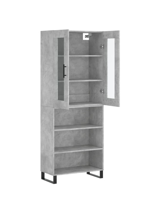 Komoda, betono pilkos spalvos, 69,5x34x180cm, apdirbta mediena