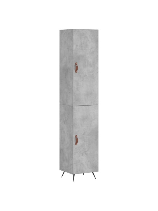 Komoda, betono pilkos spalvos, 34,5x34x180cm, apdirbta mediena