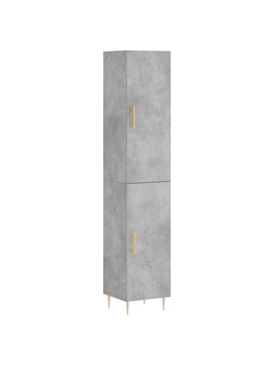Komoda, betono pilkos spalvos, 34,5x34x180cm, apdirbta mediena