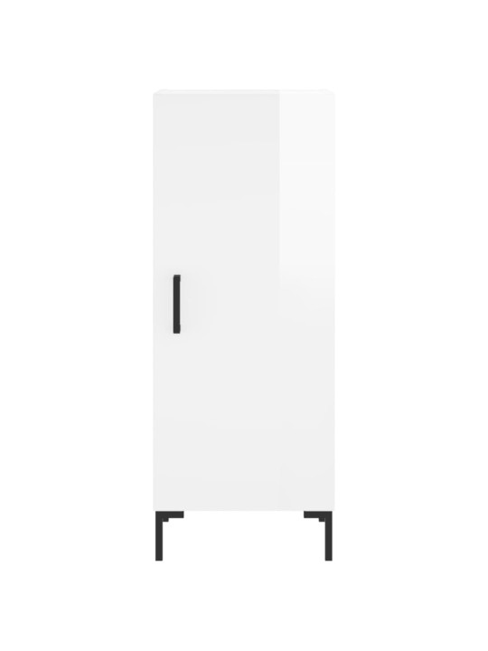 Komoda, baltos spalvos, 34,5x34x180cm, apdirbta mediena, blizgi