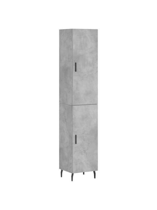 Komoda, betono pilkos spalvos, 34,5x34x180cm, apdirbta mediena