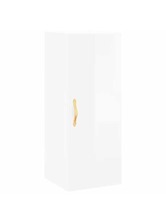 Komoda, baltos spalvos, 34,5x34x180cm, apdirbta mediena, blizgi
