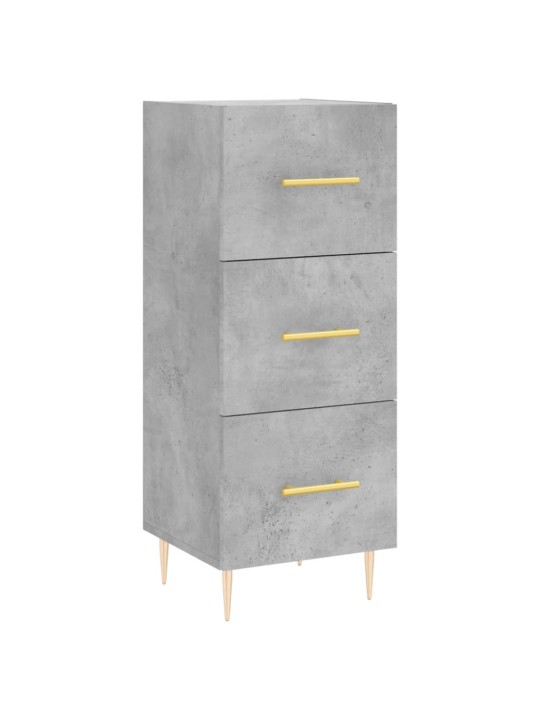 Komoda, betono pilkos spalvos, 34,5x34x180cm, apdirbta mediena
