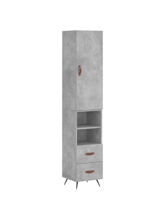 Komoda, betono pilkos spalvos, 34,5x34x180cm, apdirbta mediena