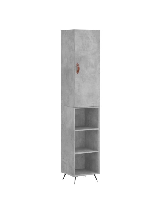 Komoda, betono pilkos spalvos, 34,5x34x180cm, apdirbta mediena