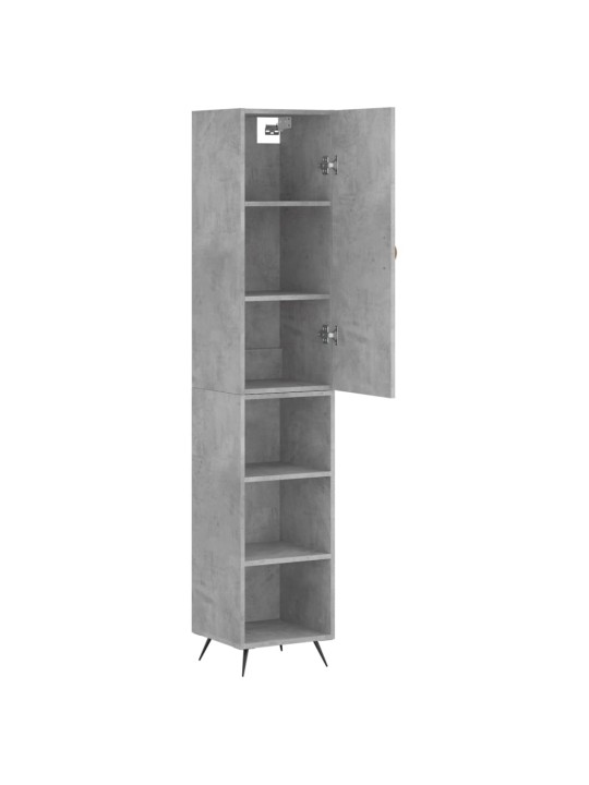 Komoda, betono pilkos spalvos, 34,5x34x180cm, apdirbta mediena