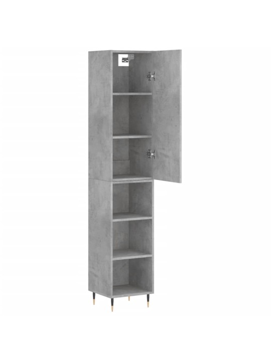 Komoda, betono pilkos spalvos, 34,5x34x180cm, apdirbta mediena