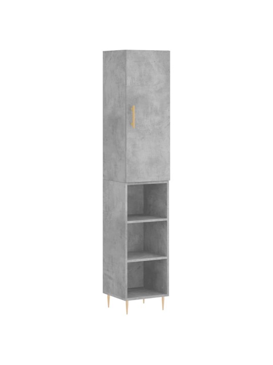 Komoda, betono pilkos spalvos, 34,5x34x180cm, apdirbta mediena