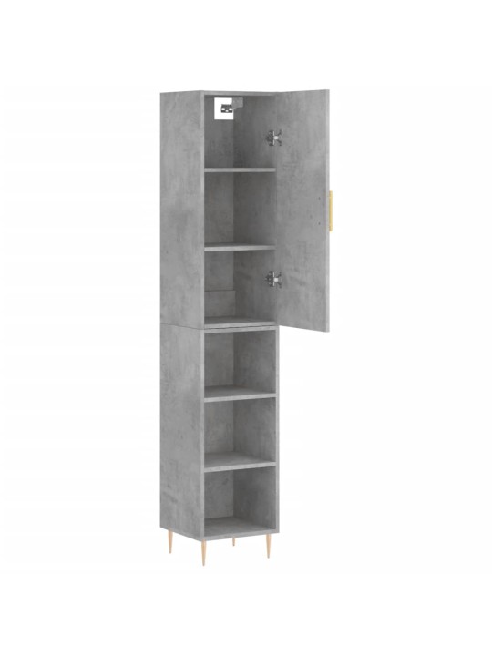 Komoda, betono pilkos spalvos, 34,5x34x180cm, apdirbta mediena
