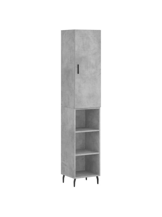 Komoda, betono pilkos spalvos, 34,5x34x180cm, apdirbta mediena