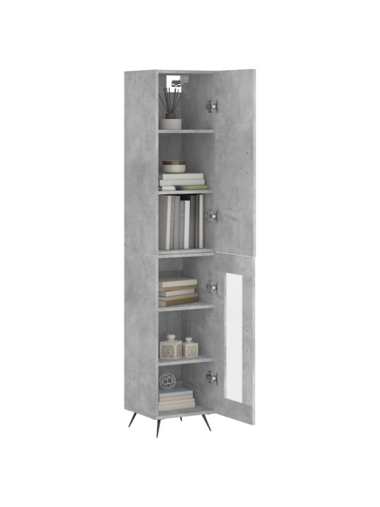 Komoda, betono pilkos spalvos, 34,5x34x180cm, apdirbta mediena