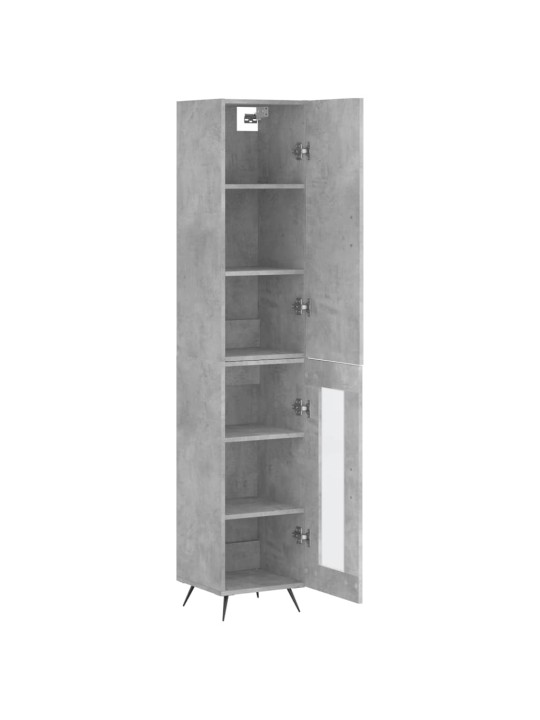 Komoda, betono pilkos spalvos, 34,5x34x180cm, apdirbta mediena