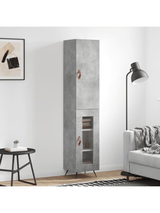 Komoda, betono pilkos spalvos, 34,5x34x180cm, apdirbta mediena