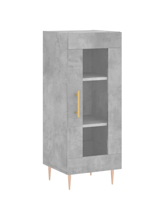 Komoda, betono pilkos spalvos, 34,5x34x180cm, apdirbta mediena