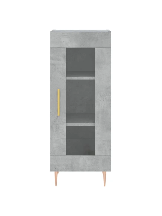 Komoda, betono pilkos spalvos, 34,5x34x180cm, apdirbta mediena