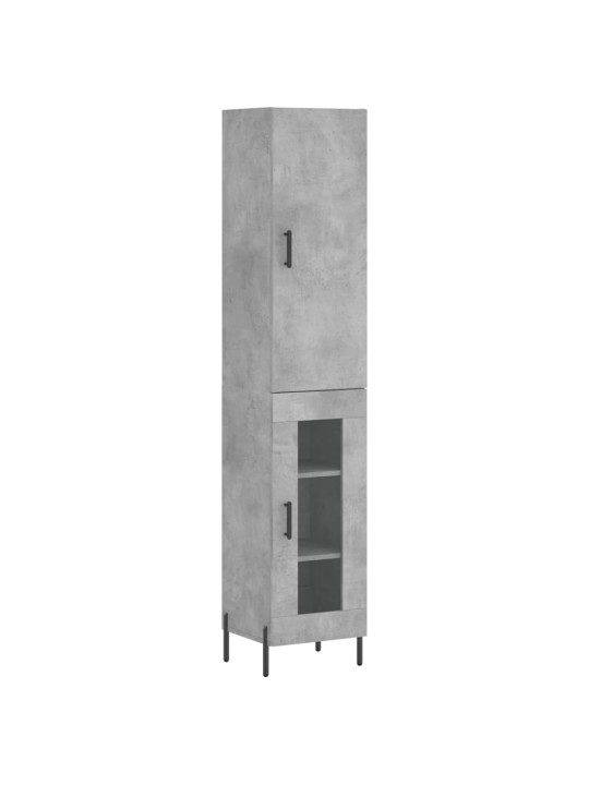 Komoda, betono pilkos spalvos, 34,5x34x180cm, apdirbta mediena