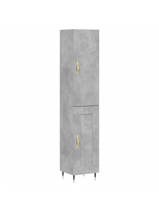Komoda, betono pilkos spalvos, 34,5x34x180cm, apdirbta mediena