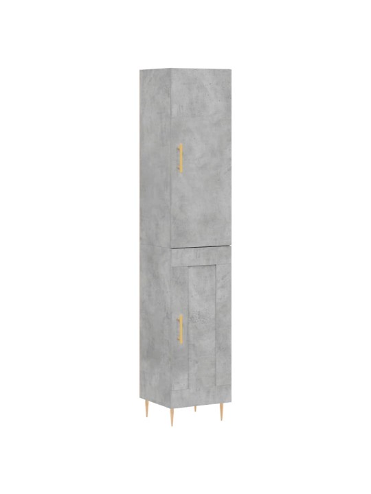 Komoda, betono pilkos spalvos, 34,5x34x180cm, apdirbta mediena