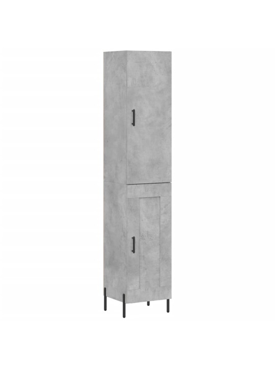 Komoda, betono pilkos spalvos, 34,5x34x180cm, apdirbta mediena