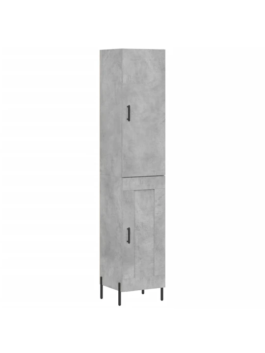 Komoda, betono pilkos spalvos, 34,5x34x180cm, apdirbta mediena