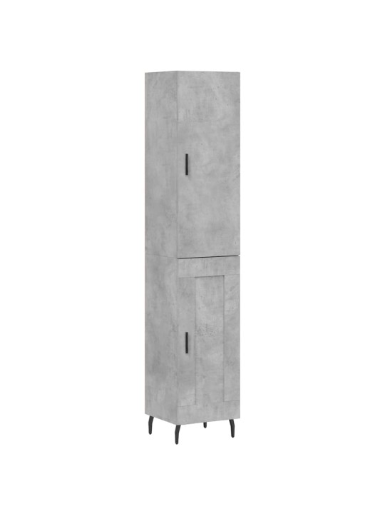 Komoda, betono pilkos spalvos, 34,5x34x180cm, apdirbta mediena