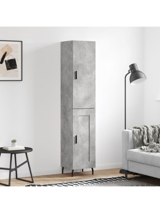 Komoda, betono pilkos spalvos, 34,5x34x180cm, apdirbta mediena