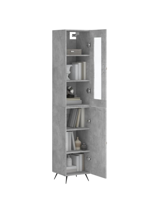 Komoda, betono pilkos spalvos, 34,5x34x180cm, apdirbta mediena