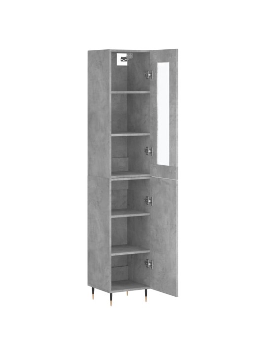 Komoda, betono pilkos spalvos, 34,5x34x180cm, apdirbta mediena