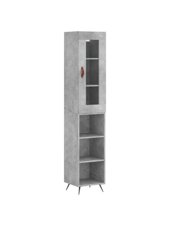 Komoda, betono pilkos spalvos, 34,5x34x180cm, apdirbta mediena