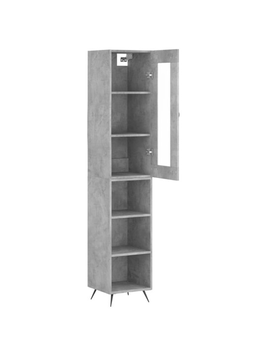 Komoda, betono pilkos spalvos, 34,5x34x180cm, apdirbta mediena