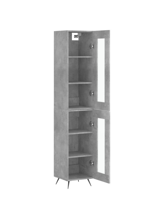 Komoda, betono pilkos spalvos, 34,5x34x180cm, apdirbta mediena