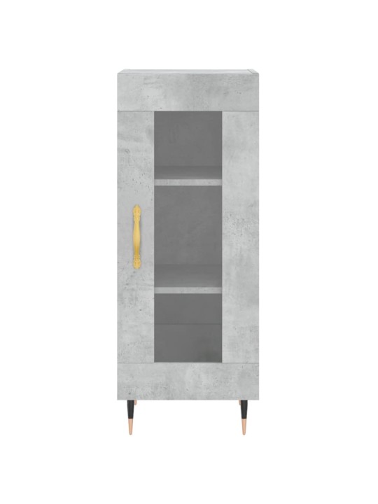 Komoda, betono pilkos spalvos, 34,5x34x180cm, apdirbta mediena