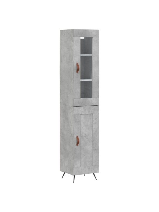 Komoda, betono pilkos spalvos, 34,5x34x180cm, apdirbta mediena